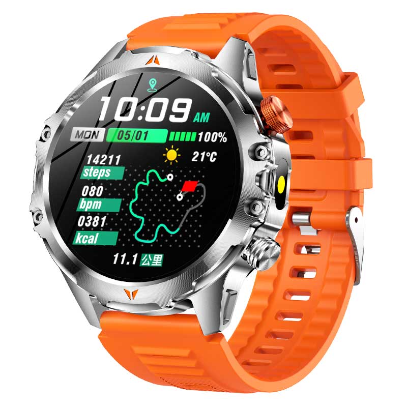 V75 Smart Watch 1000mAh Large Battery IP68 Waterproof With All-metal Body Design