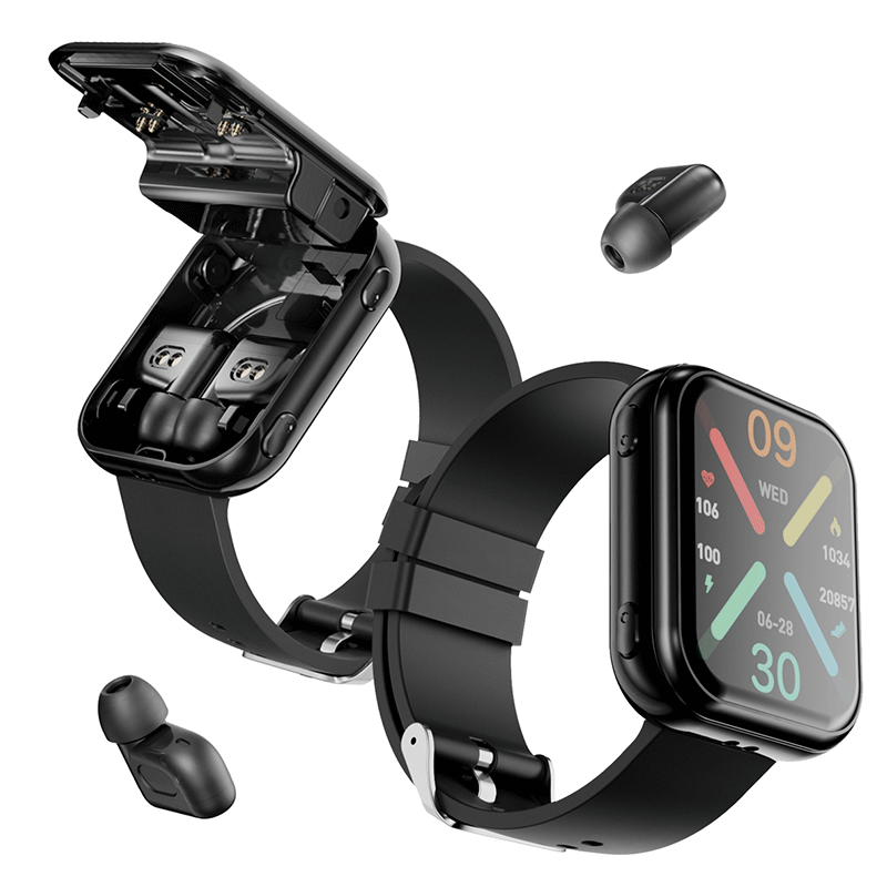 T1 Hybrid Smart Watch with Detachable True Wireless Earbuds
