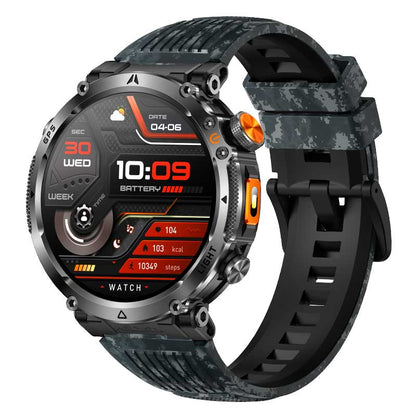 HT42 Smart Watch – Altitude Barometer, Compass, LED Torch, GPS, 850mAh Long Battery Life, Rugged Alloy Design