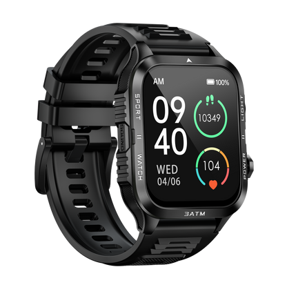KT89 Smart Watch – 1.96-Inch HD Full Touch Screen, Bluetooth 5.3, Heart Rate & Sleep Monitor, IPX8 Waterproof