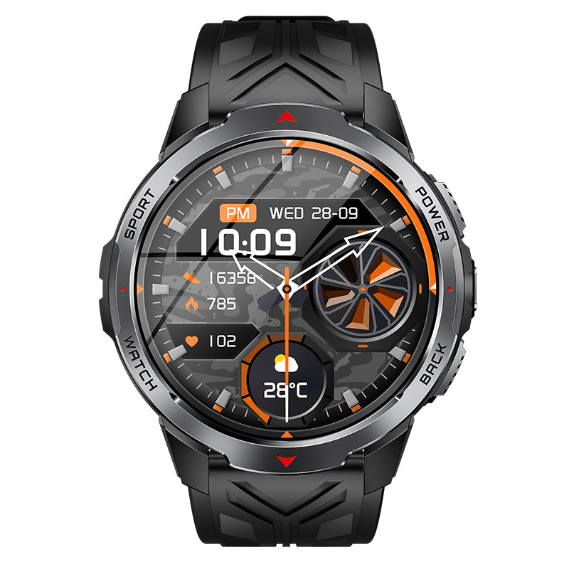 KT88 Smart Watch – 1.7" HD Touch, Heart Rate, 30M Waterproof, 1100mAh