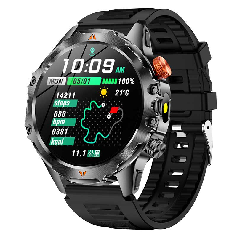V75 Smart Watch 1000mAh Large Battery IP68 Waterproof With All-metal Body Design