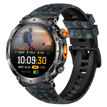 HT42 Smart Watch – Altitude Barometer, Compass, LED Torch, GPS, 850mAh Long Battery Life, Rugged Alloy Design
