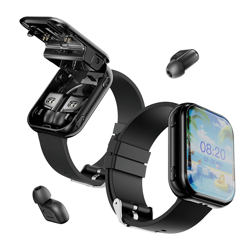 T1 Hybrid Smart Watch with Detachable True Wireless Earbuds