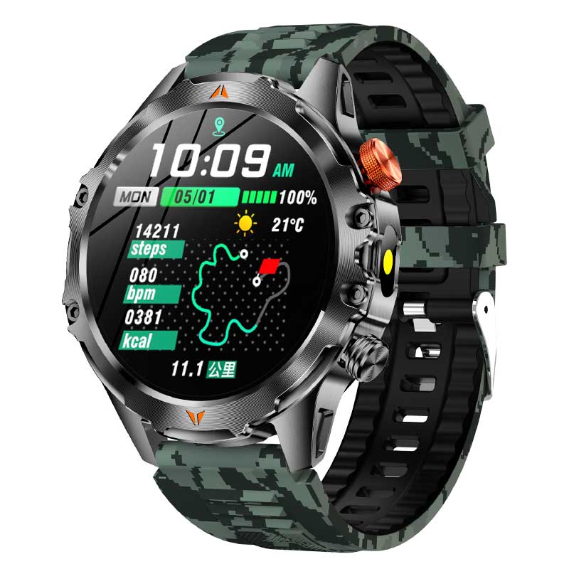 V75 Smart Watch 1000mAh Large Battery IP68 Waterproof With All-metal Body Design