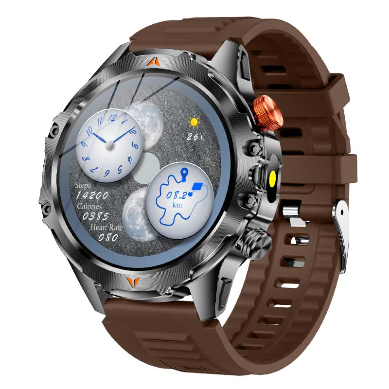 V75 Smart Watch 1000mAh Large Battery IP68 Waterproof With All-metal Body Design