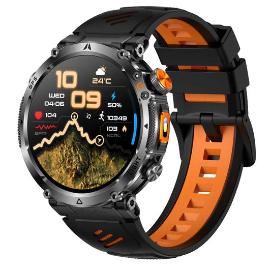 HT42 Smart Watch – Altitude Barometer, Compass, LED Torch, GPS, 850mAh Long Battery Life, Rugged Alloy Design