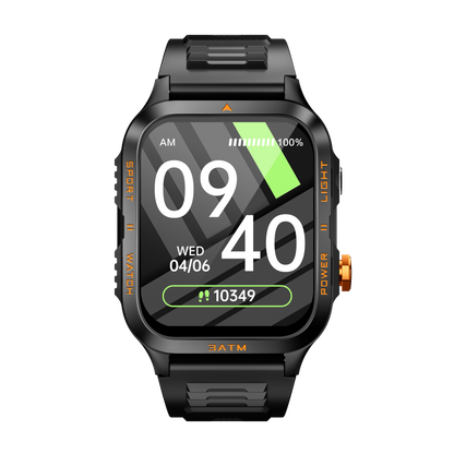 KT89 Smart Watch – 1.96-Inch HD Full Touch Screen, Bluetooth 5.3, Heart Rate & Sleep Monitor, IPX8 Waterproof