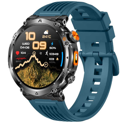 HT42 Smart Watch – Altitude Barometer, Compass, LED Torch, GPS, 850mAh Long Battery Life, Rugged Alloy Design