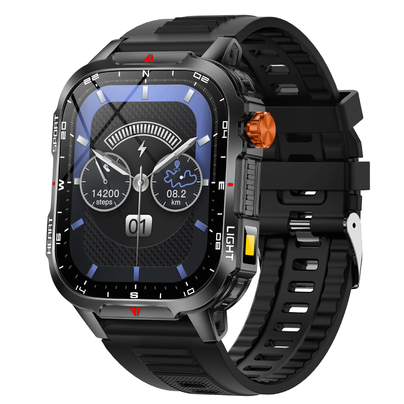 V35 Smart Watch 2.01" HD Full Touch Screen Bluetooth Call IP68 Waterproof Fitness Tracker Heart